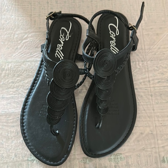 Corelli Shoes - CORELLI Size 9-9.5 Sandals In Excellent Condition BLACK